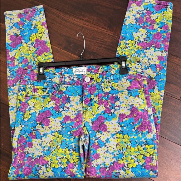 Aeropostale Ashley Floral Skinny Fit Jeans Multicoloured Size 9/10 - Picture 7 of 10